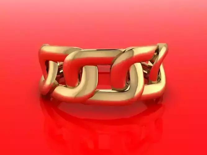 Contemporary Interwoven Ring  Artistic 3D Jewelry Model  3D print model