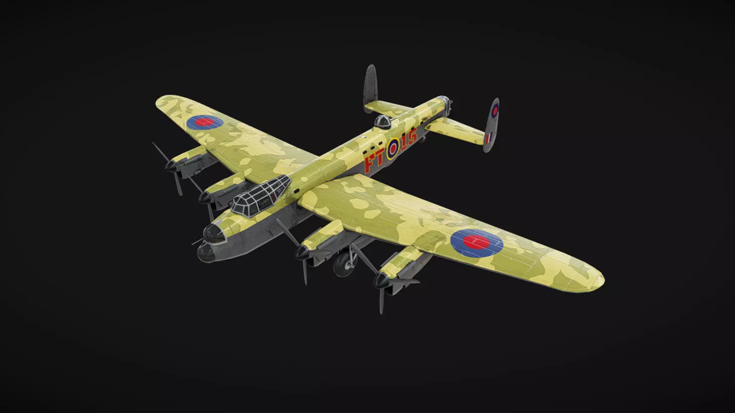 Avro Lancaster Low-poly 3D model