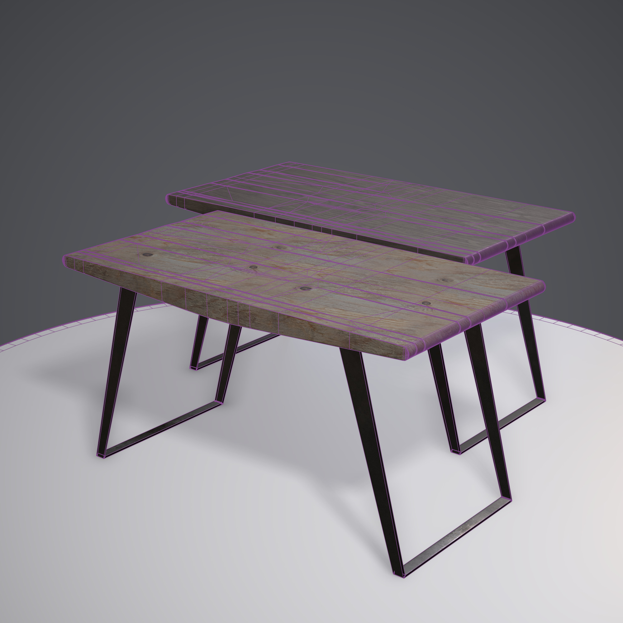 Table ar vr optimized Low-poly 3D model_3