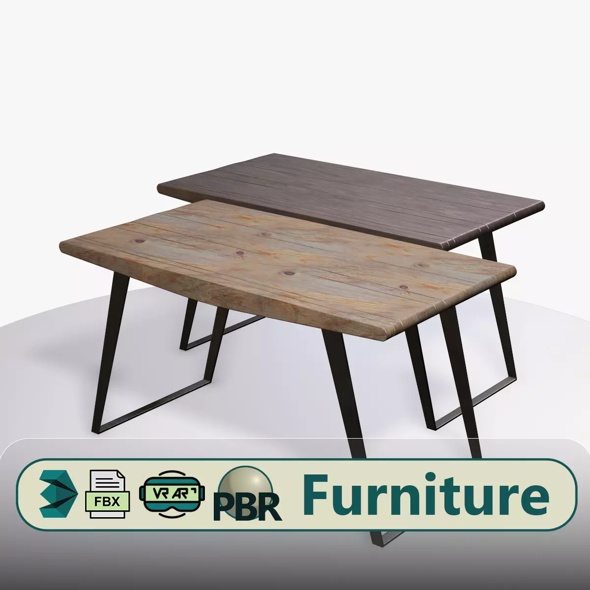 Table ar vr optimized Low-poly 3D model_0