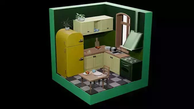 Cozy vintage kitchen 