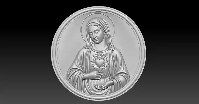 Immaculate of Mary 3D print model 