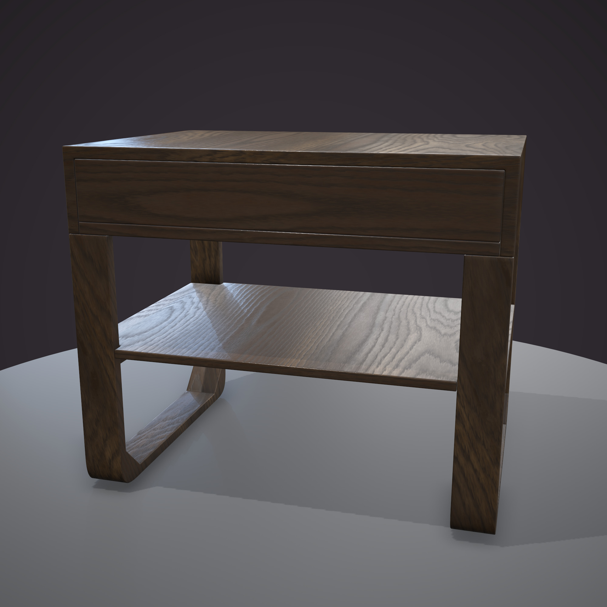 Nightstand ar vr optimized Low-poly 3D model_7