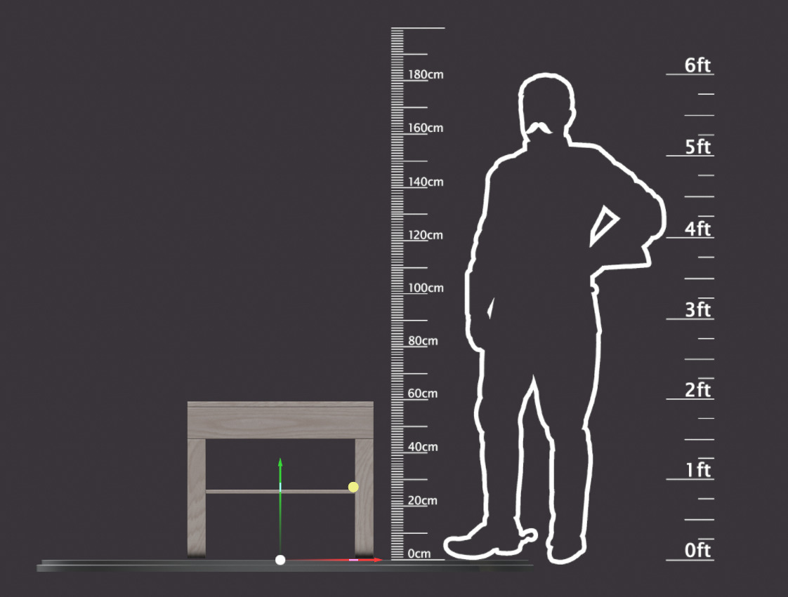 Nightstand ar vr optimized Low-poly 3D model_8