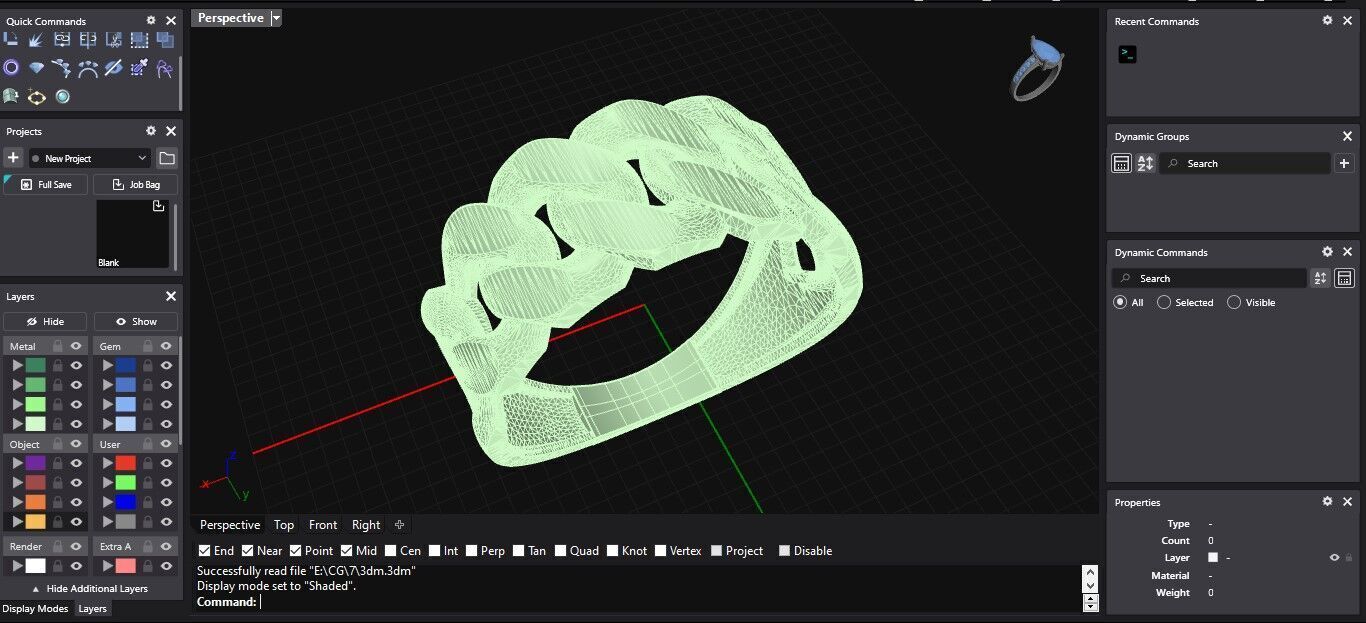 Bold Curb Chain Ring  Cartier-Style 3D Printable Jewelry Model  3D print model_9