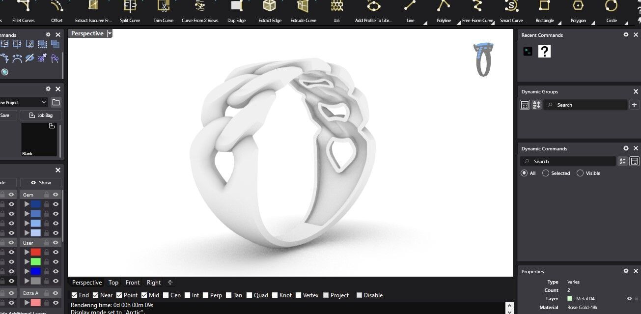 Bold Curb Chain Ring  Cartier-Style 3D Printable Jewelry Model  3D print model_12