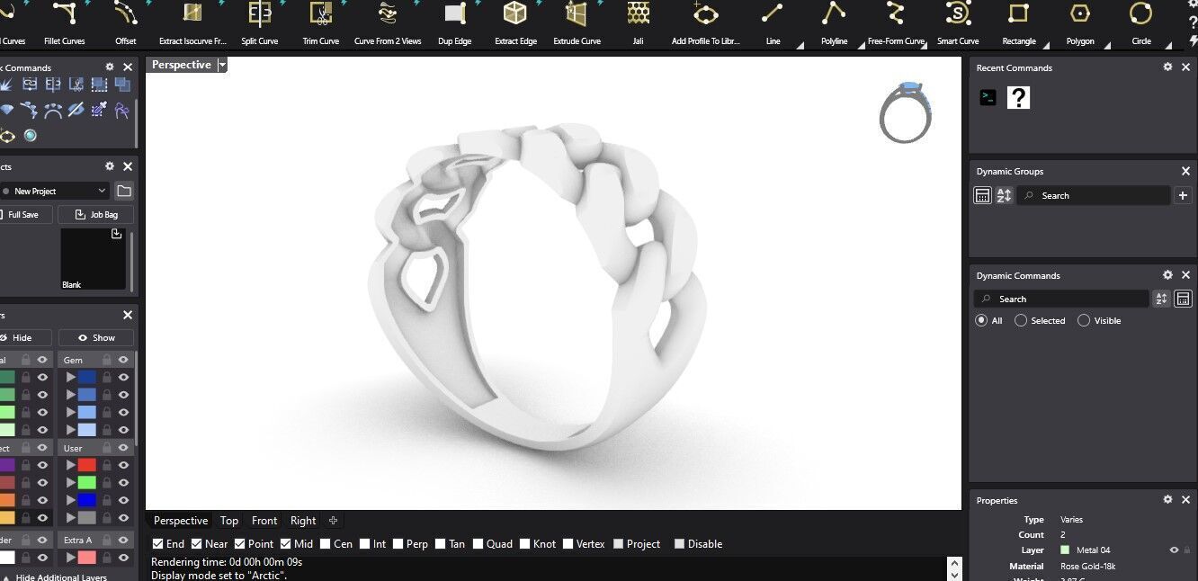 Bold Curb Chain Ring  Cartier-Style 3D Printable Jewelry Model  3D print model_14