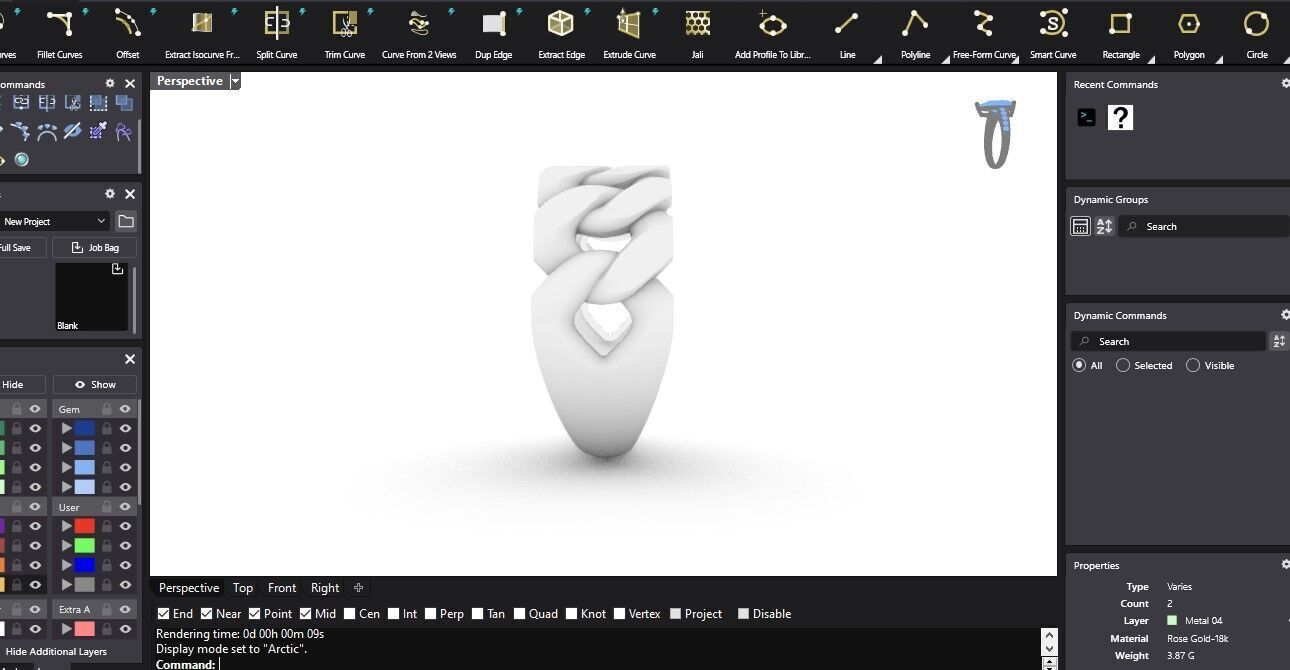 Bold Curb Chain Ring  Cartier-Style 3D Printable Jewelry Model  3D print model_13