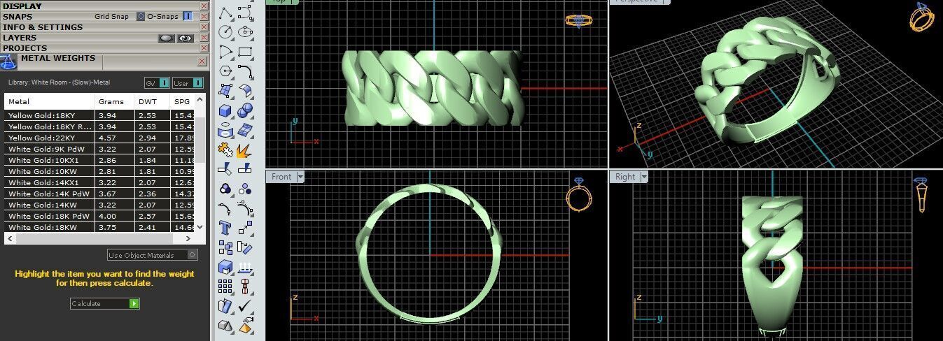 Bold Curb Chain Ring  Cartier-Style 3D Printable Jewelry Model  3D print model_17