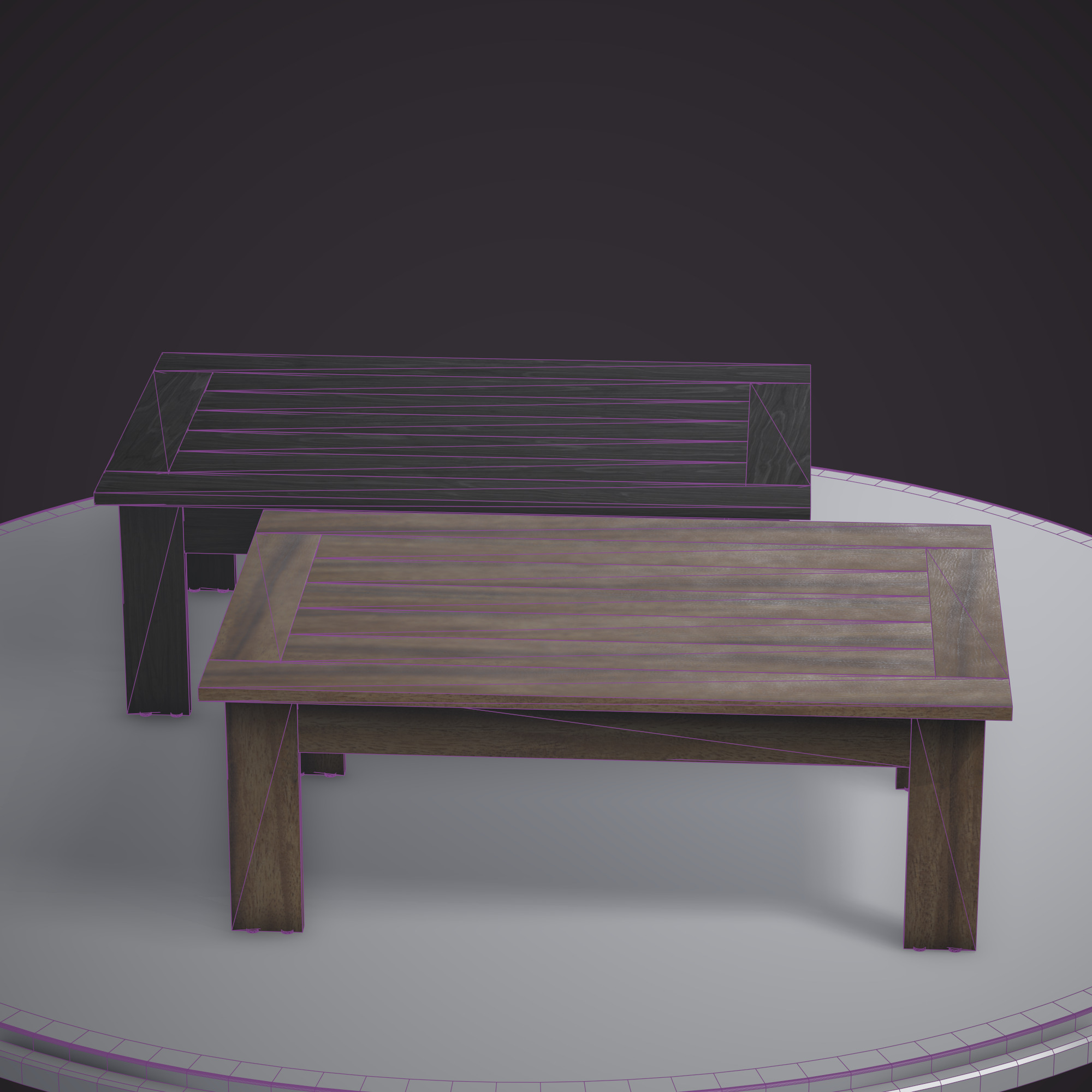 Table ar vr optimized Low-poly 3D model_3