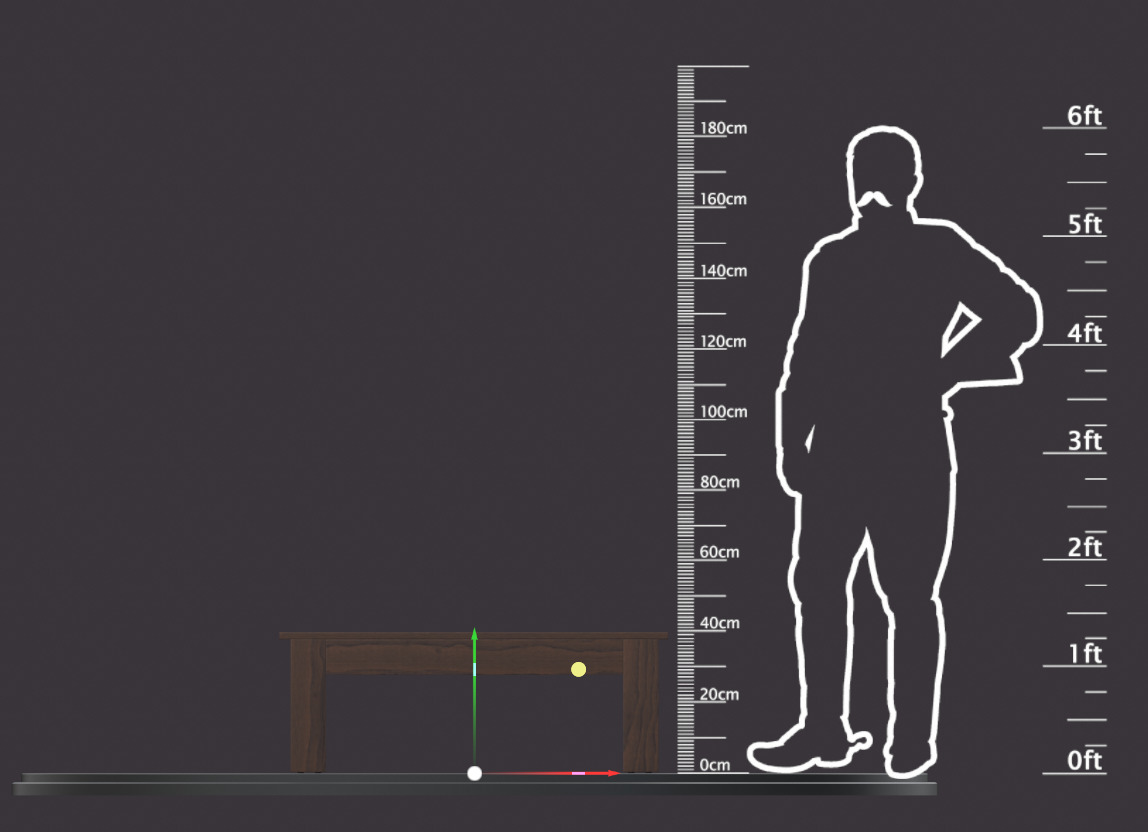 Table ar vr optimized Low-poly 3D model_8