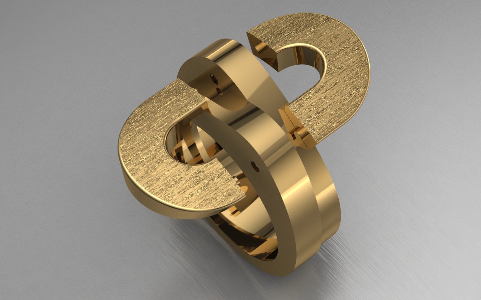 Redesigned boucheron dechaine ring 3D print model_2