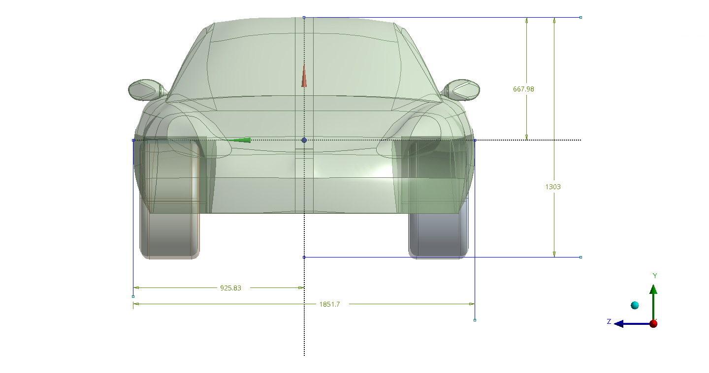 Porsche 911 Carrera S solid CAD for CFD 3D model_3