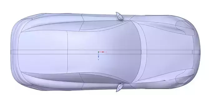 Porsche 911 Carrera S solid CAD for CFD 3D model