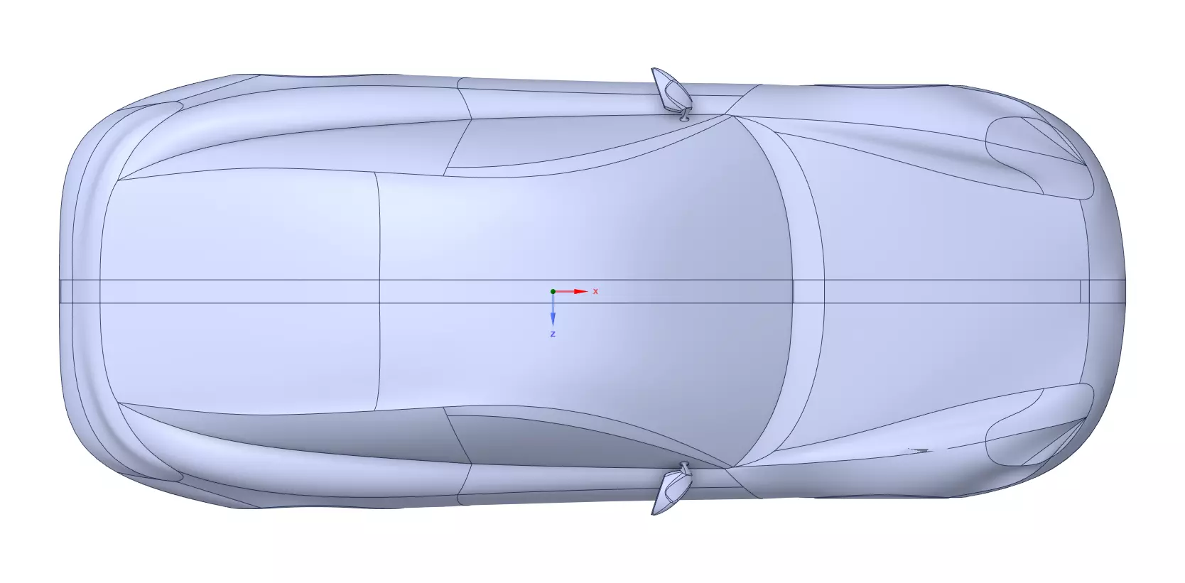 Porsche 911 Carrera S solid CAD for CFD 3D model_0