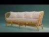Woven Rattan Sofa 3D model_1