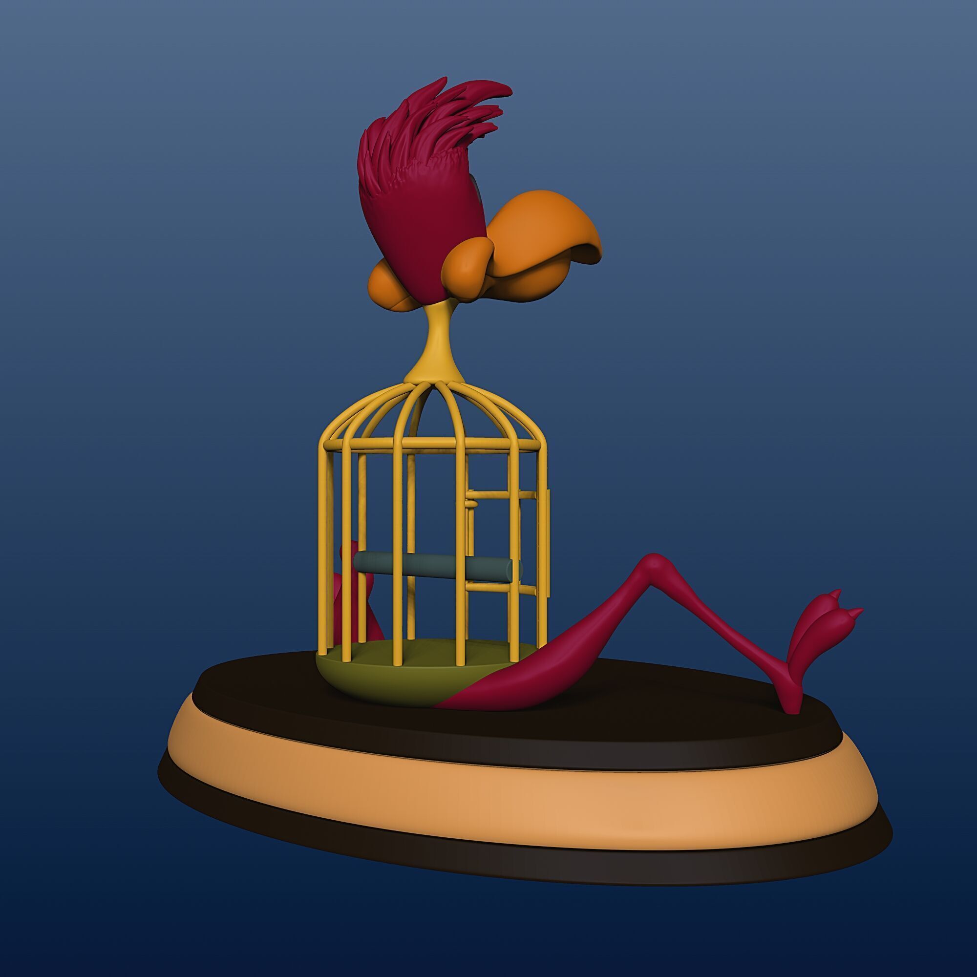 Cage Bird - Alice in Wonderland - 010 3D print model_2