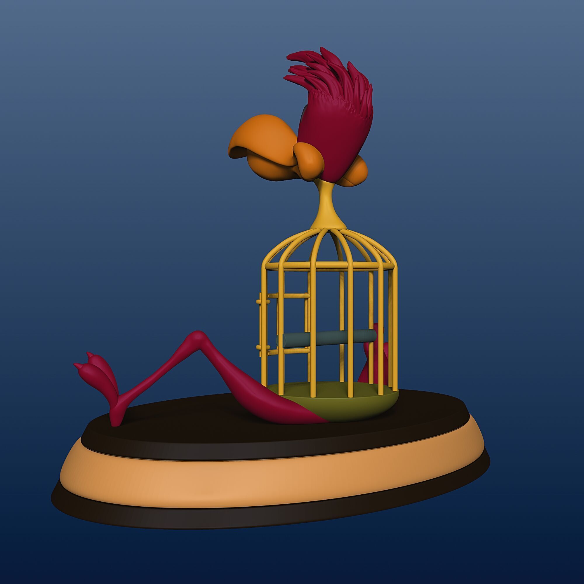 Cage Bird - Alice in Wonderland - 010 3D print model_4