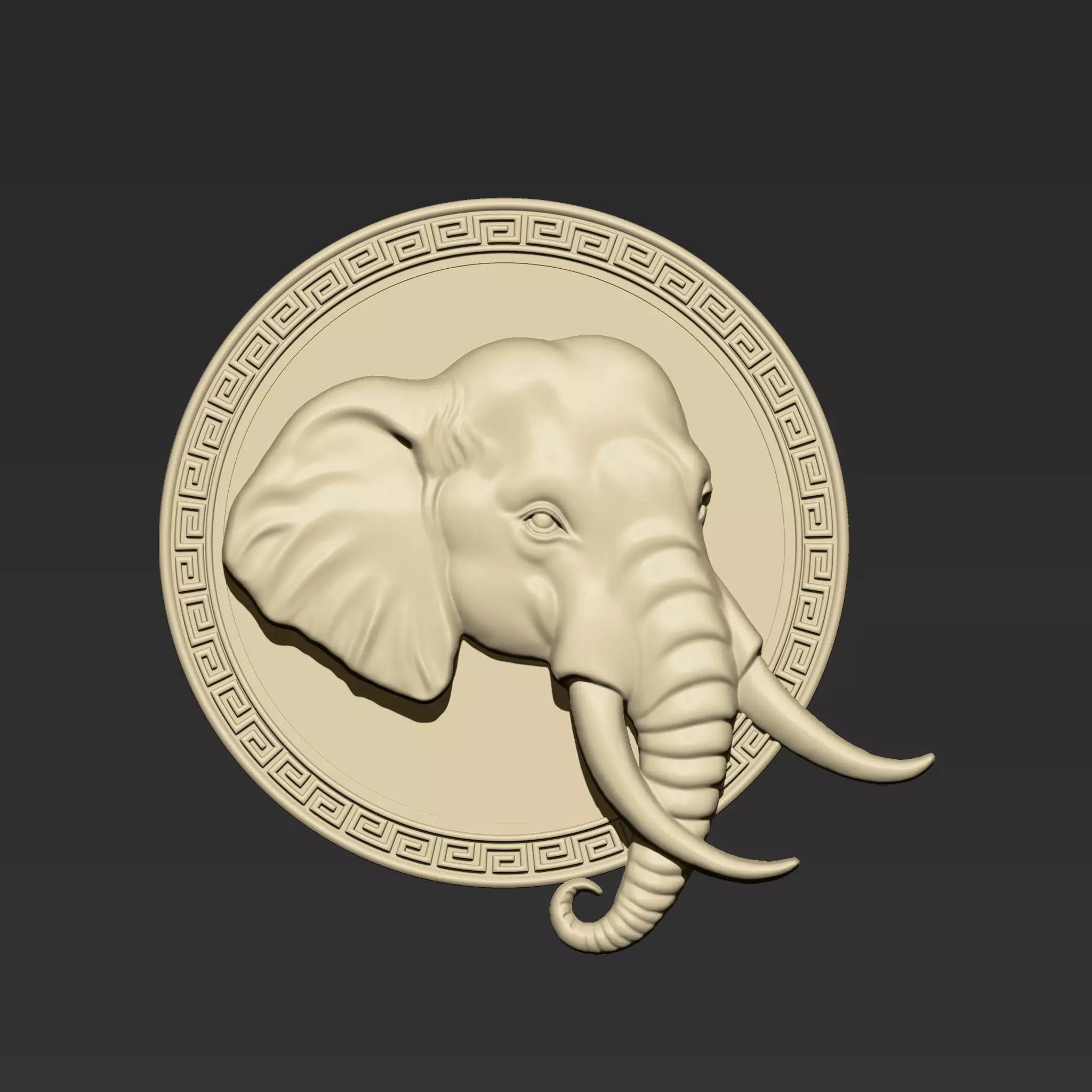 Elephant Head A63 3D print model