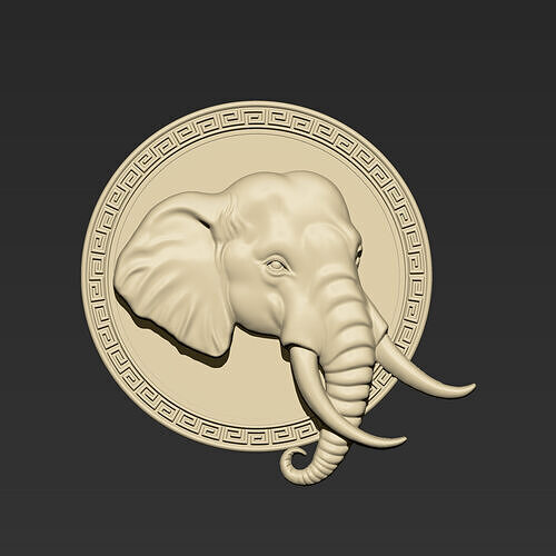 Elephant Head A63 3D print model