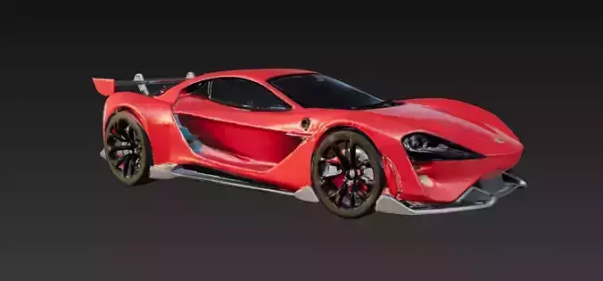 Sport Car 3D Model Series 3