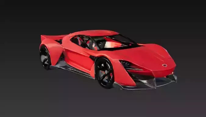 Sport Car 3D Model Series 4