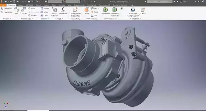 Car Turbocharger 3d model