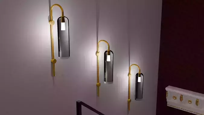 Modern Wall Sconce - Decorative Lamp Elegant Gold Black