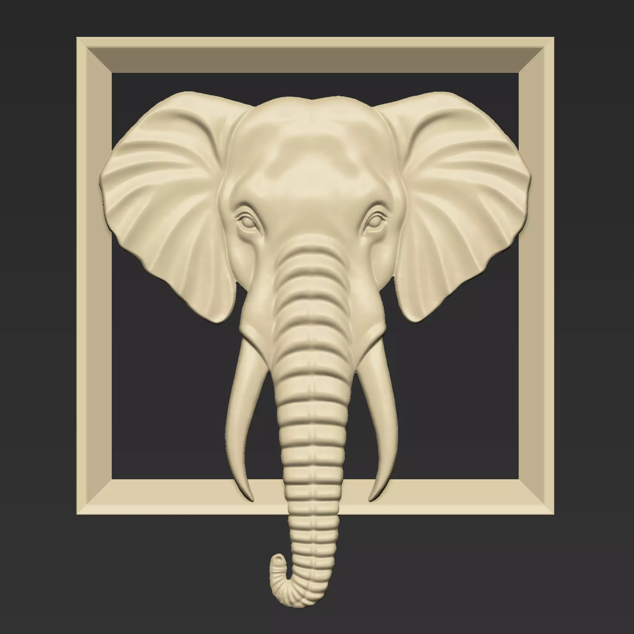Elephant Head A65 3D print model