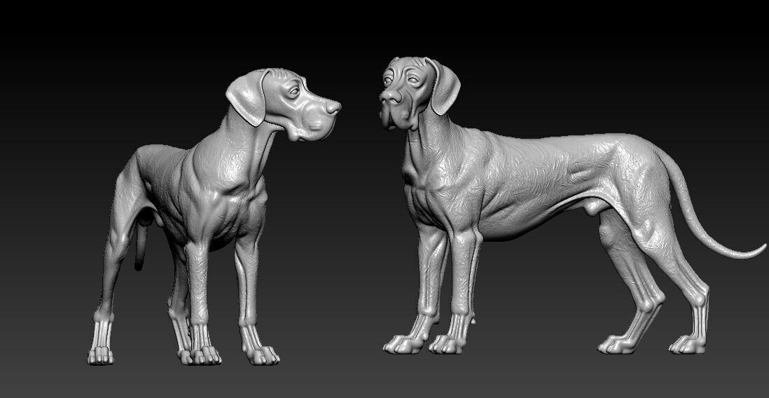 Great Dane dog - German Mastiff model - 3D print 3D print model_1