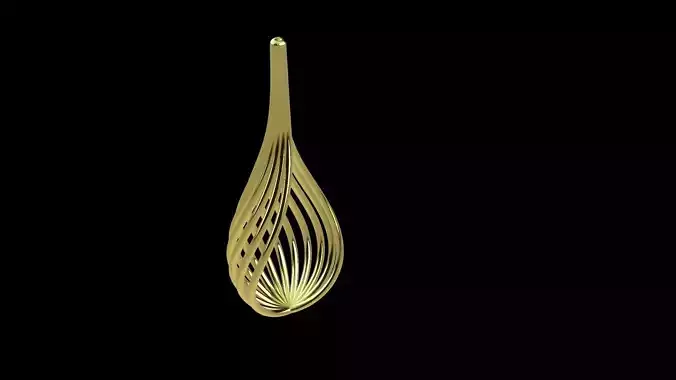 Half Chandelier Pendant  Elegant Jewelry 3D Model