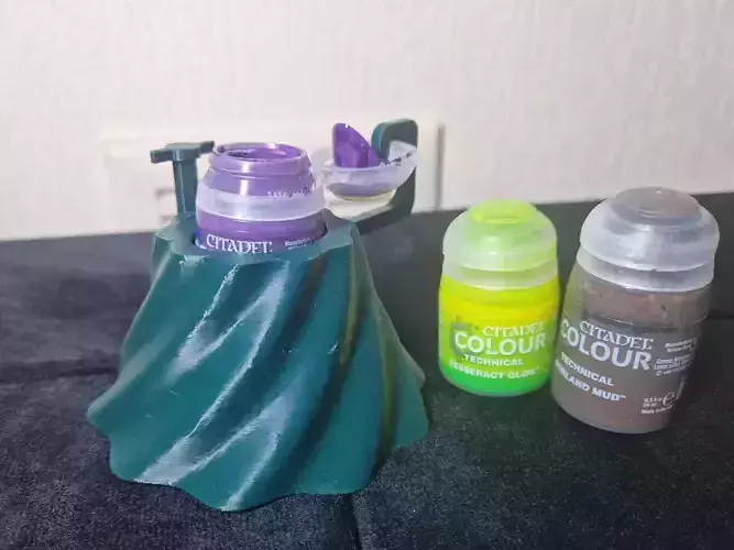 Paint Pot Holder For Citadel Paints Adjustable Anti-Spill GW 3D print model