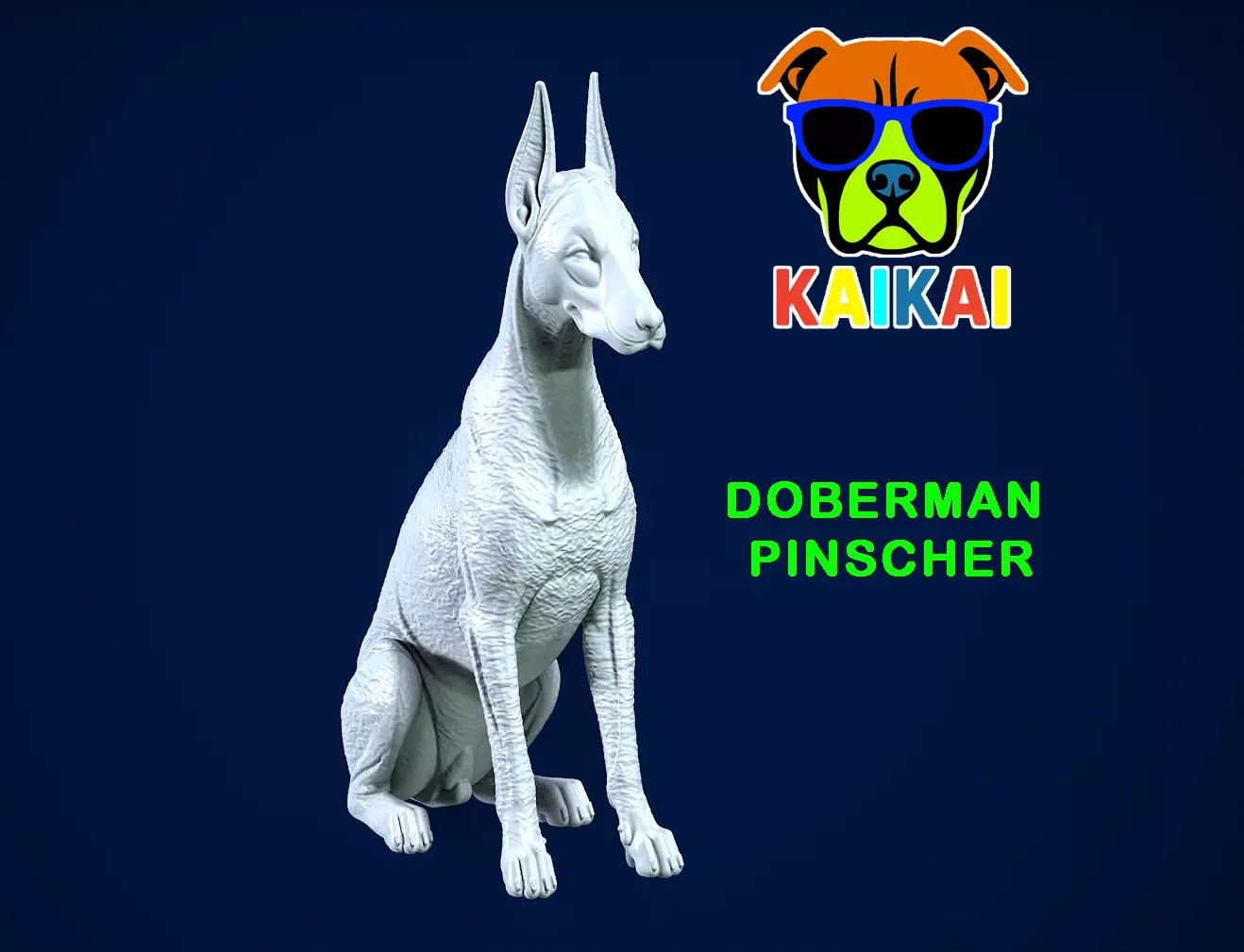 Dobermann - Doberman Pinscher model - 3D PRINT 3D print model_0