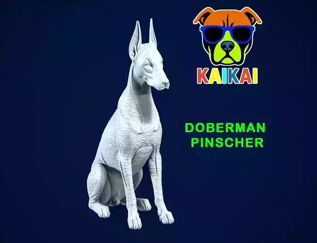 Dobermann - Doberman Pinscher model - 3D PRINT 3D print model Dobermann - Doberman Pinscher model - 3D PRINT 3D print model