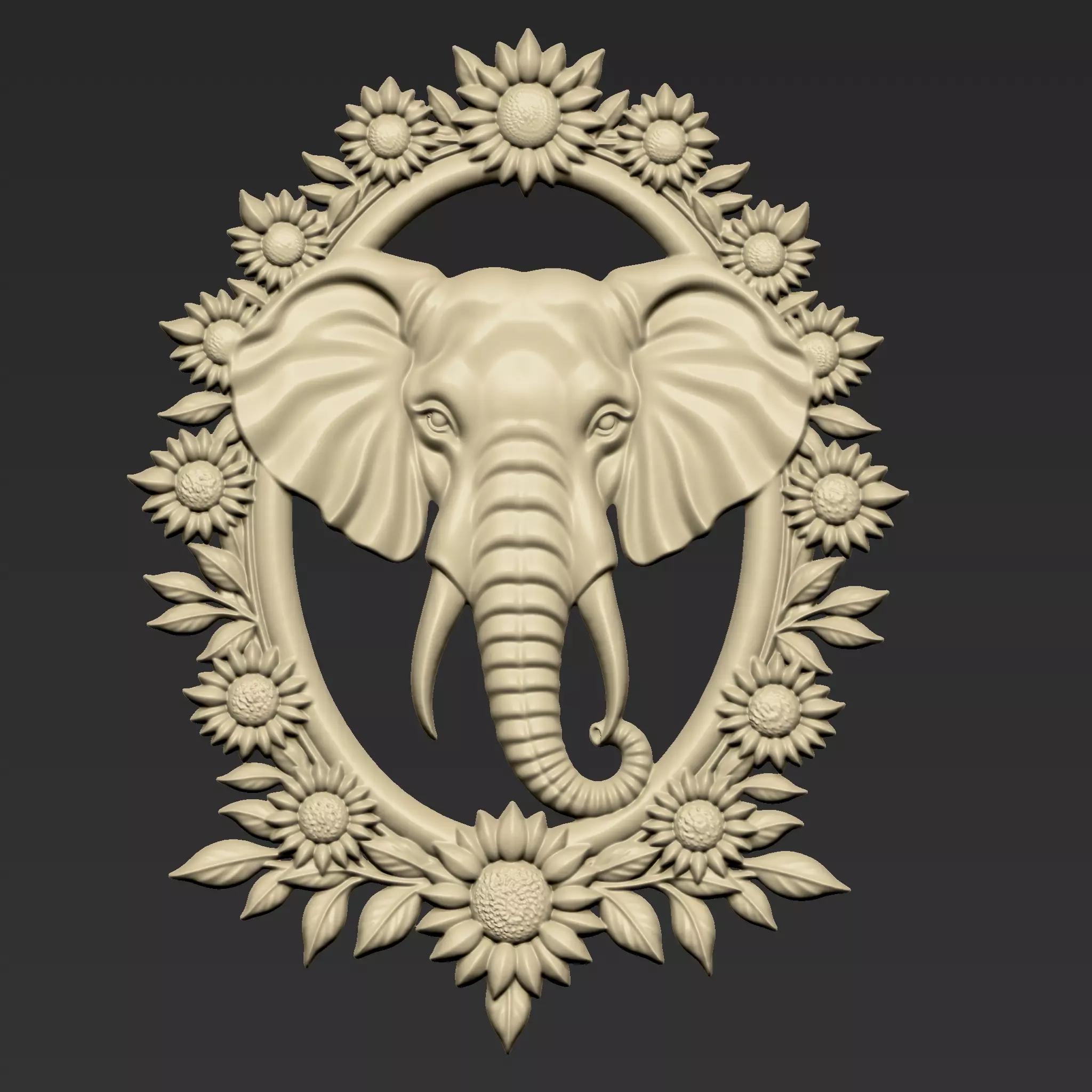 Elephant Head A69 3D print model