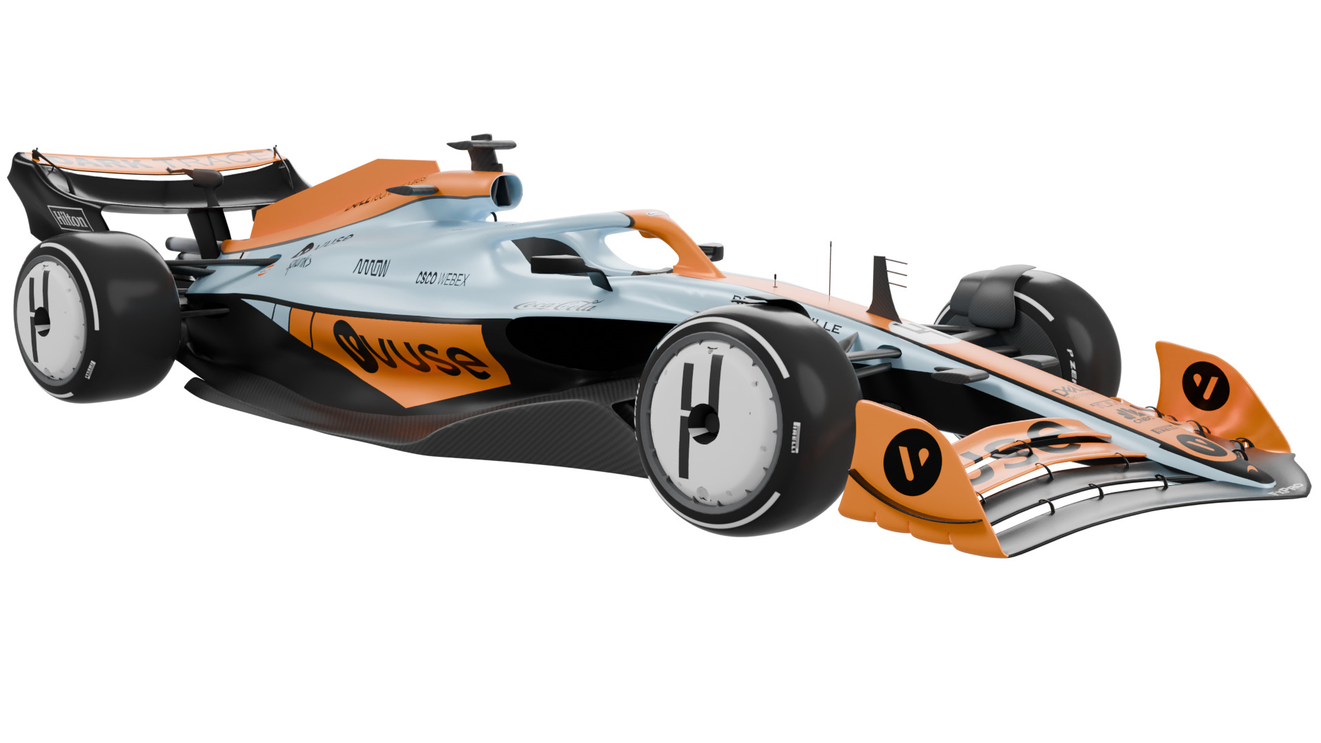 Gulf Mclaren F1 2022 3D model_6