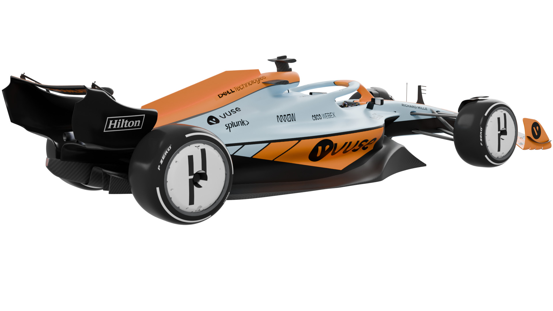 Gulf Mclaren F1 2022 3D model_4