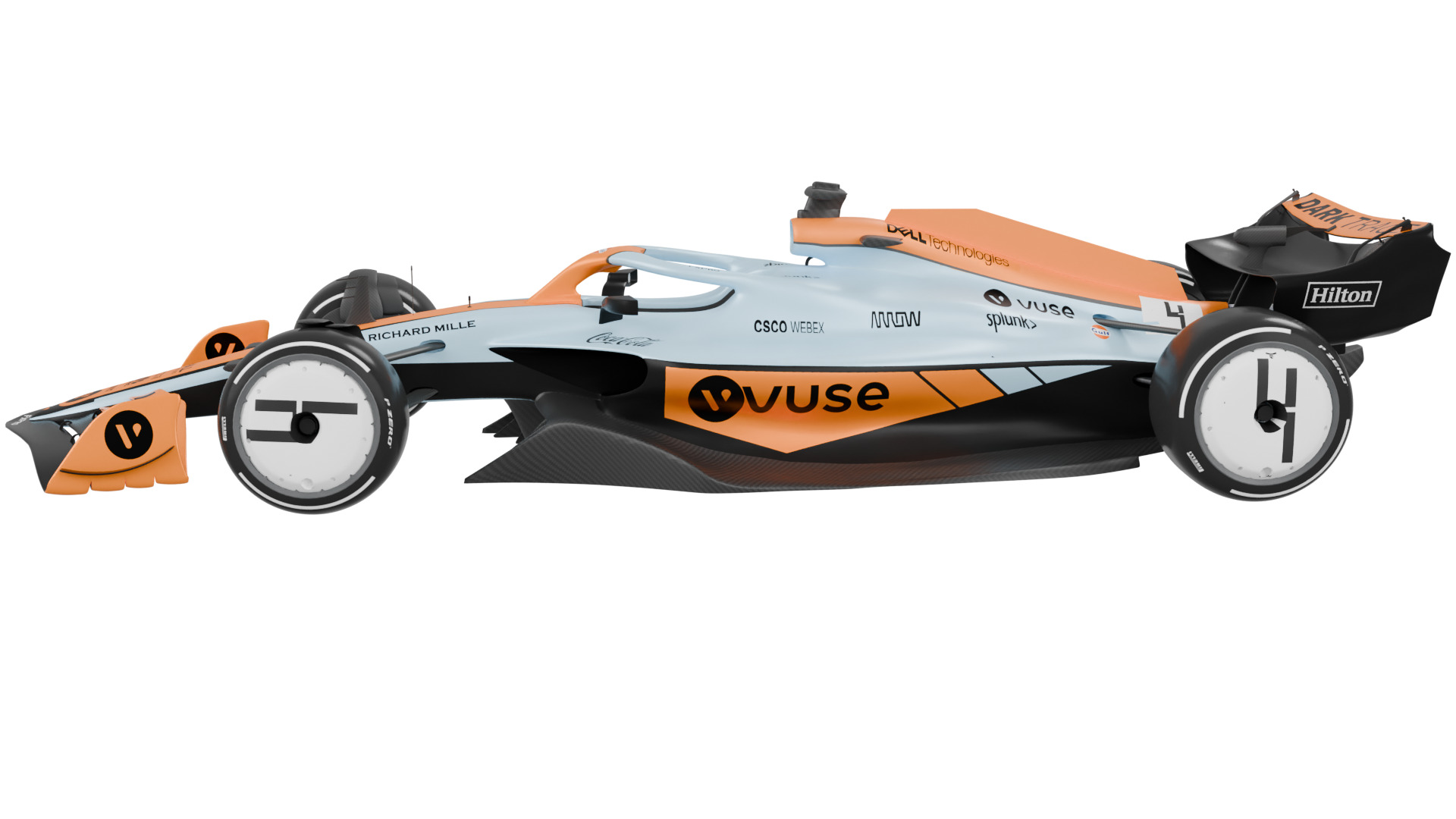 Gulf Mclaren F1 2022 3D model_1