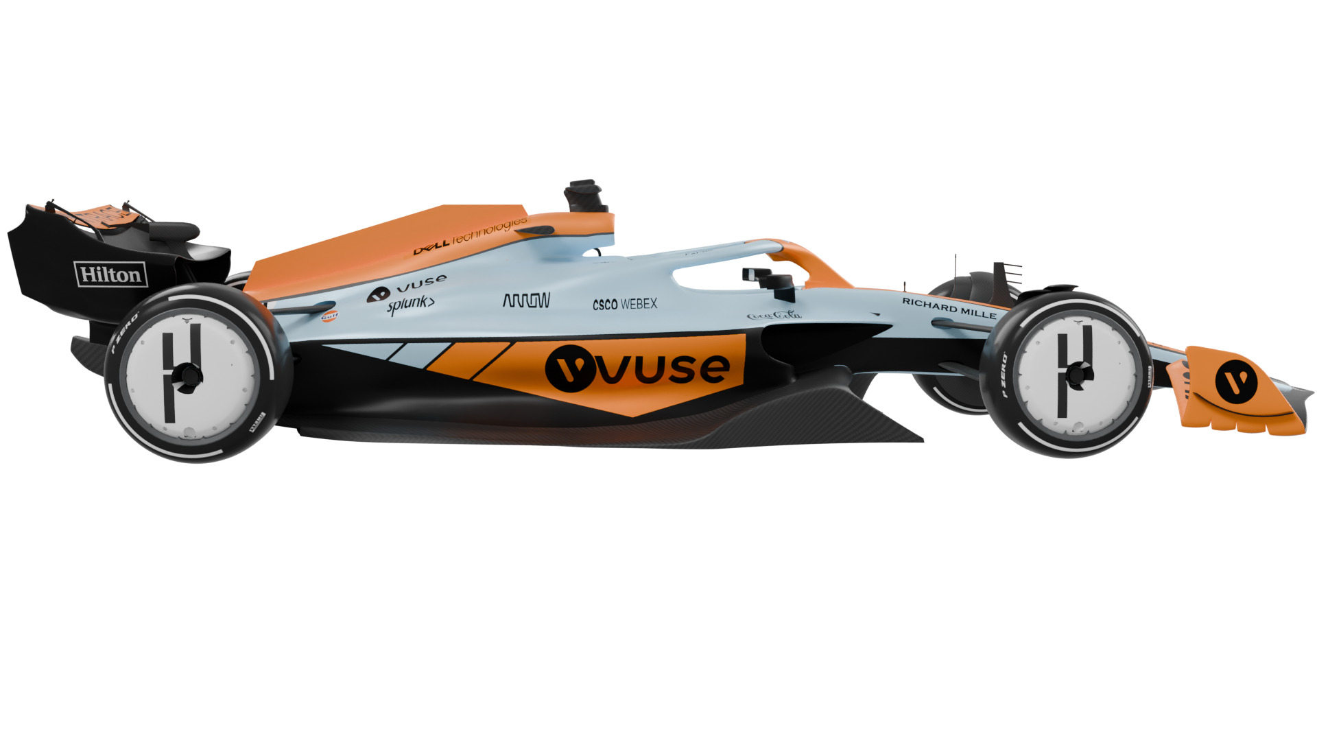 Gulf Mclaren F1 2022 3D model_5