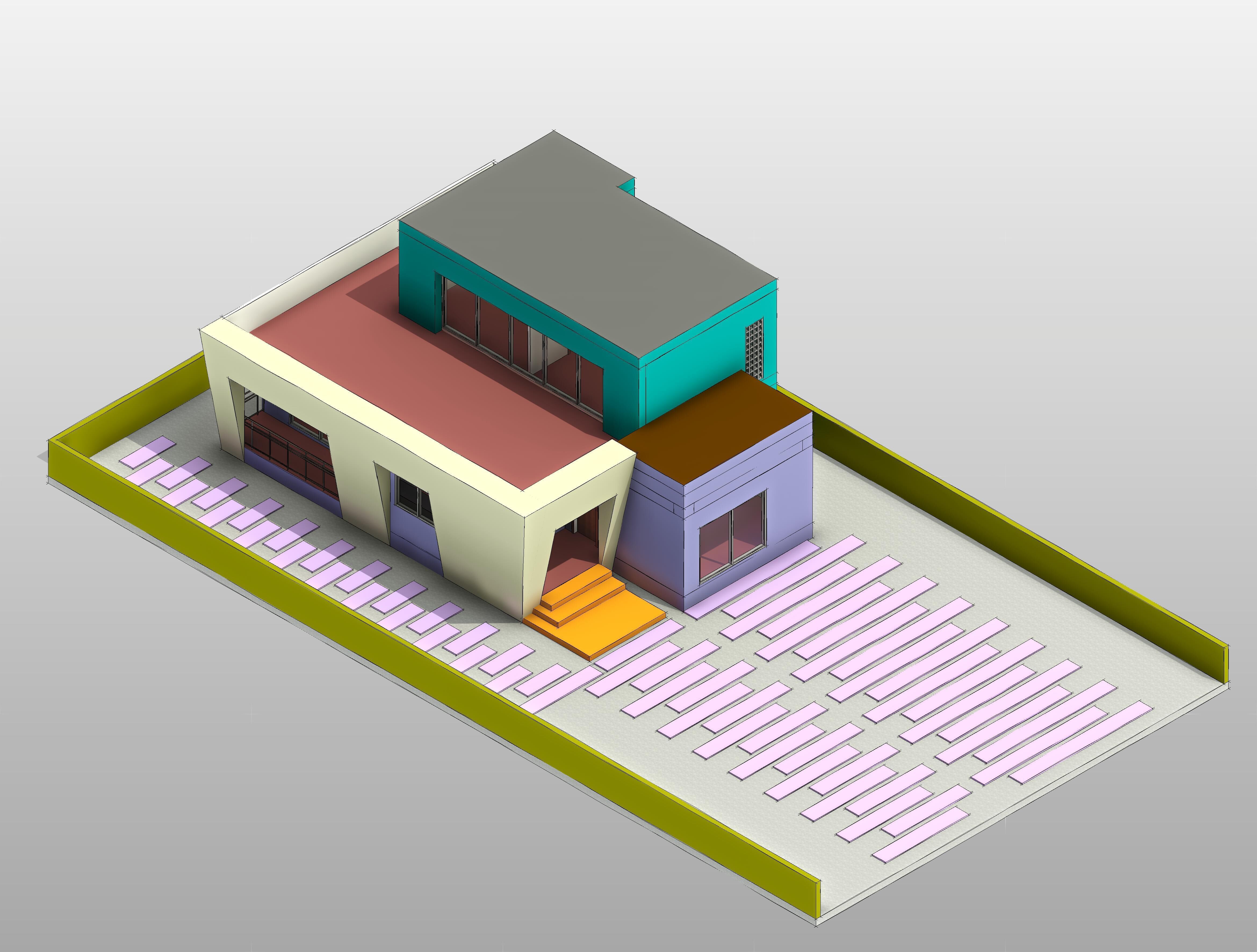 Minimal Modern House - 230 SQM - Full Package 3D model_1