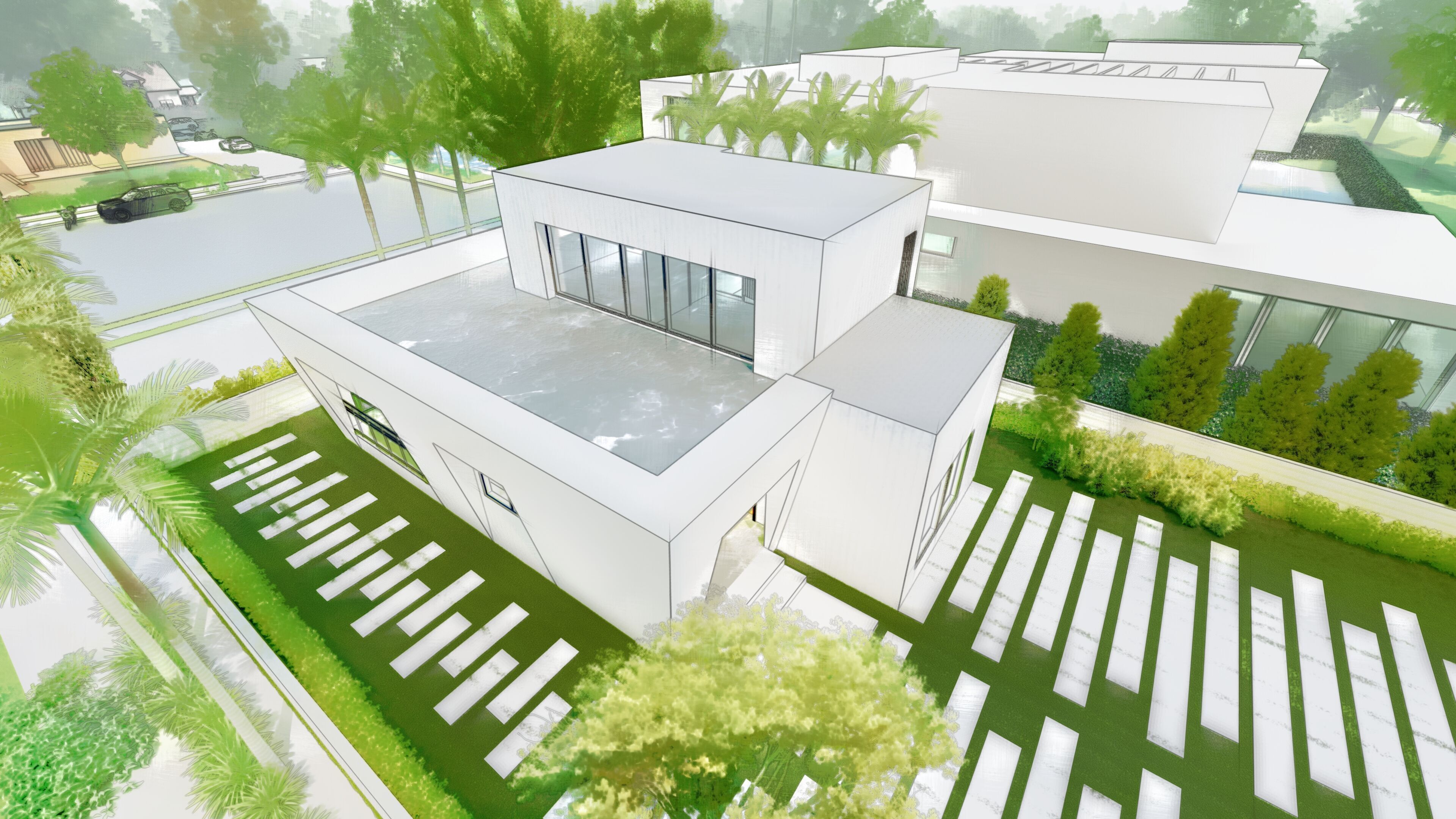 Minimal Modern House - 230 SQM - Full Package 3D model_12