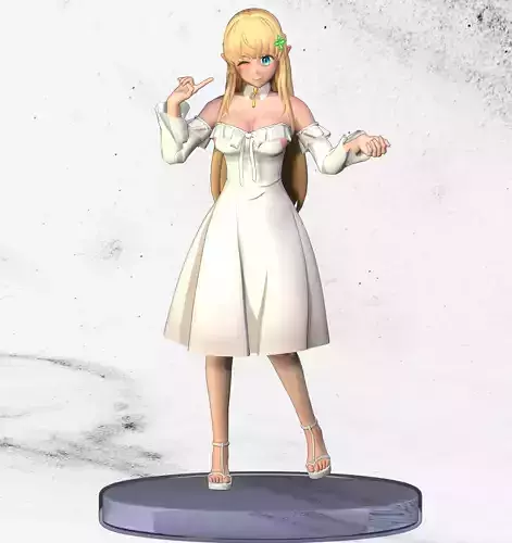 yuuri 3D character anime Low-poly 3D model