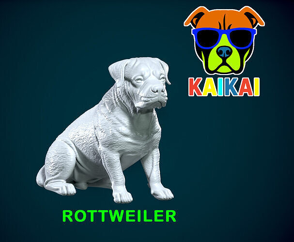 Rottweiler - Rottie dog model - 3D print 3D print model
