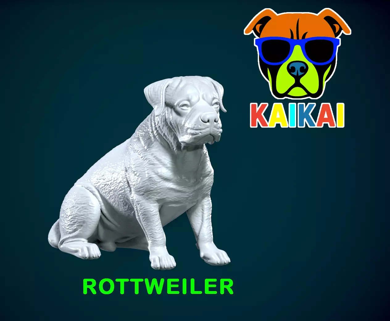 Rottweiler - Rottie dog model - 3D print 3D print model