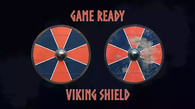 Viking Shield 1 - New and war-torn 3D Model Collection