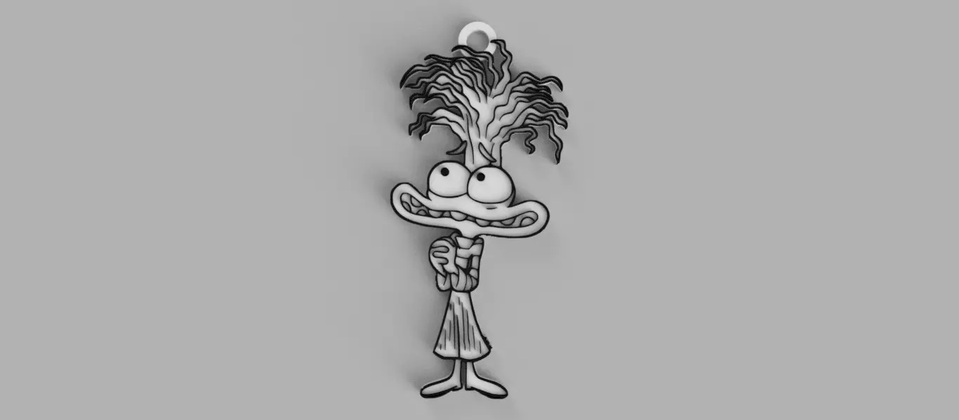 Anxiety - INTENSELY - Logo keychain - pendant - pendant 3D print model
