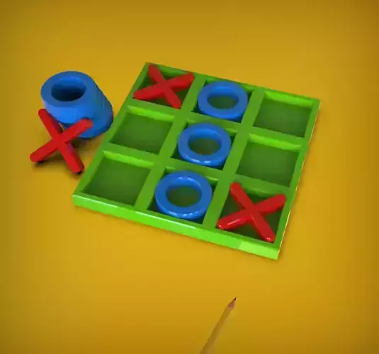 Tic Tac Toe Game Set  3D print model