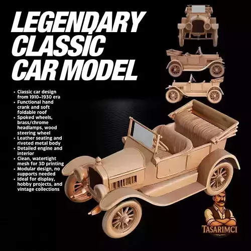 Collectible 1910 30s Classic Car 3D Model
