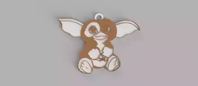 Gremlins Gizmo keychain - pendant - earring 3D print model