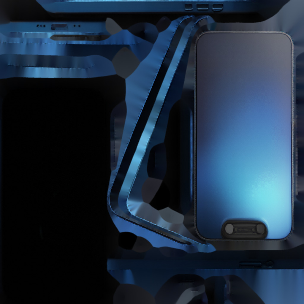 Sleek Modern Smartphone Blue Edition 3D model_11